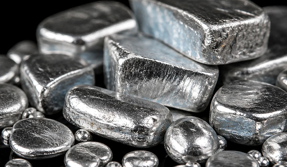 Indium als silbriges Rohmaterial